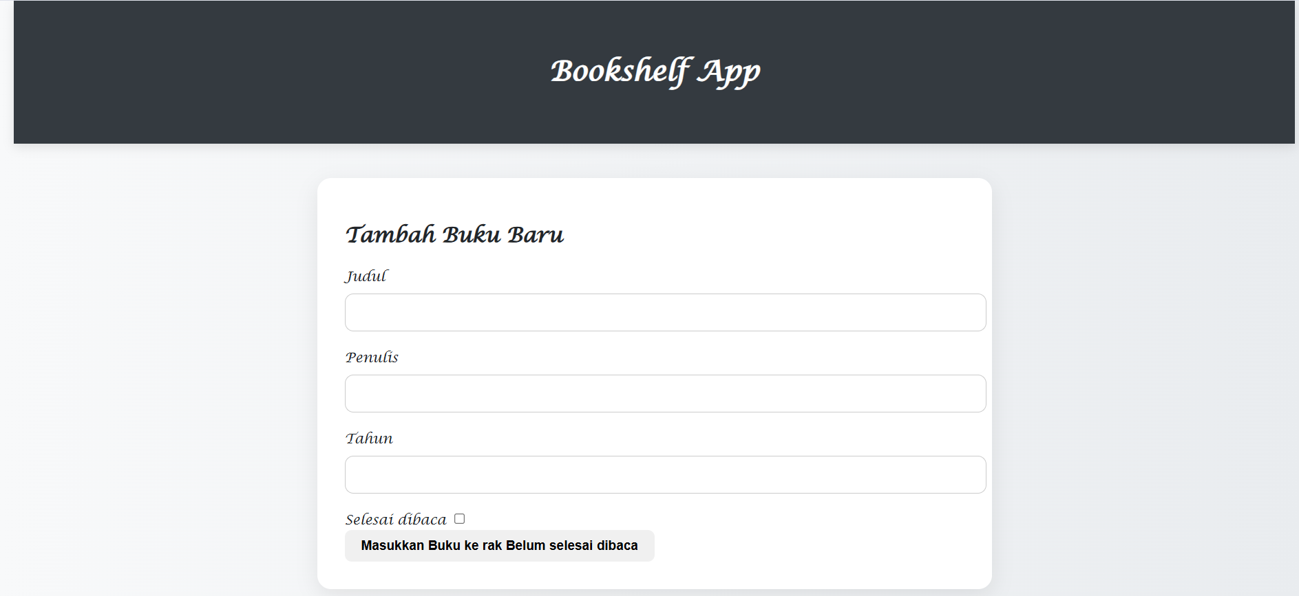 MyReadyBook Dashboard UI